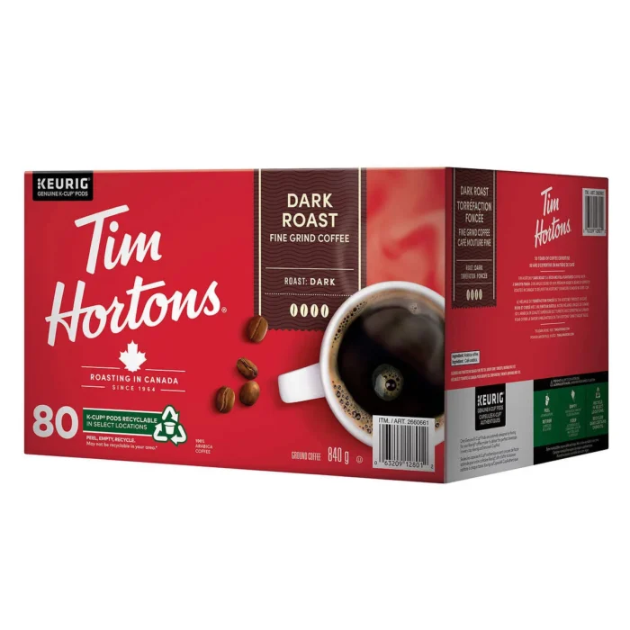 Tim Hortons Dark Roast Single-serve K-Cup Pods details