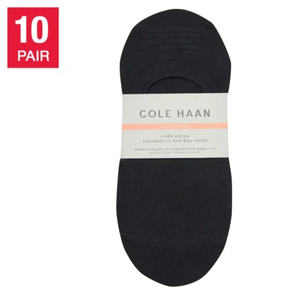 Cole Haan Women's Liner Sock, 10-pair -Black