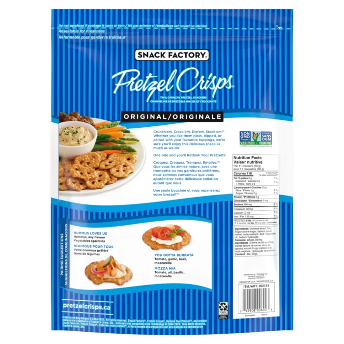 Snack Factory Pretzel Crisps - Original Pretzel Crackers