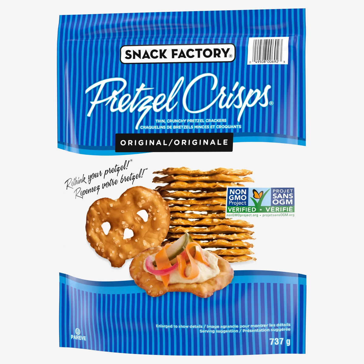 Snack Factory Pretzel Crisps Original Pretzel Crackers Snack Factory Pretzel Crisps Original Pretzel Crackers