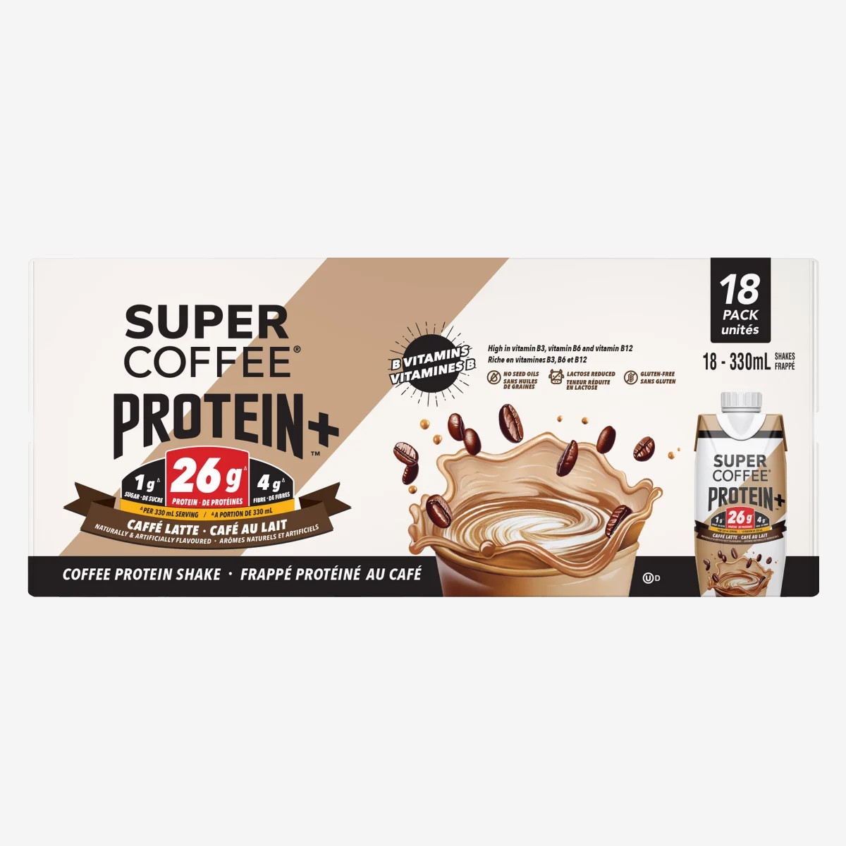 Super Coffee Protein Caffé Latte Protein Shake 18 PK Super Coffee Protein Caffé Latte Protein Shake 18 PK