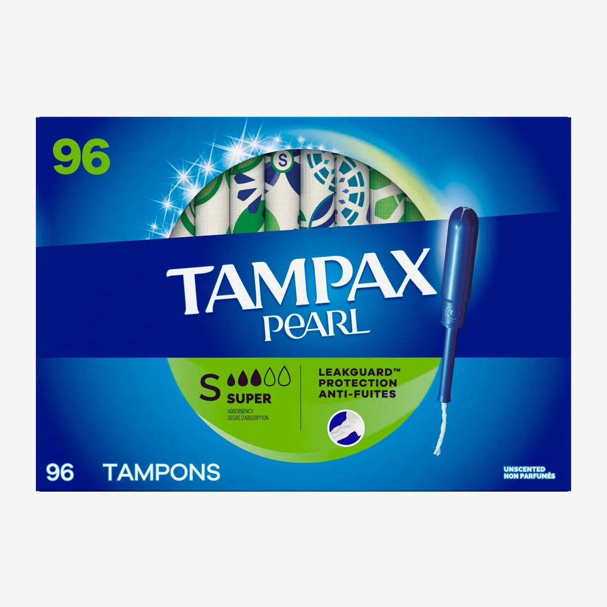 Tampax Pearl Super Tampons, 96-count Tampax Pearl Super Tampons, 96-count