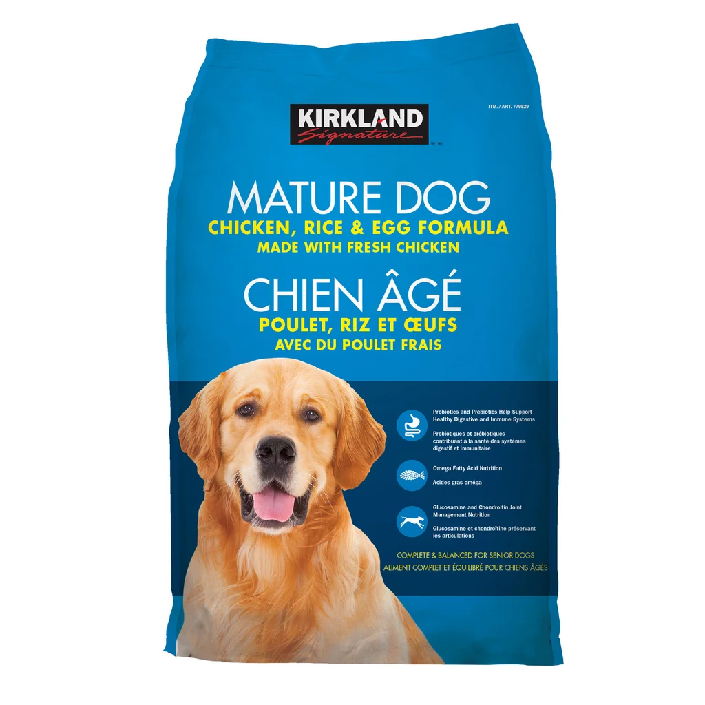 Kirkland Chicken Rice & Egg Mature Dog Food Kirkland Chicken Rice and Egg Mature Dog Food