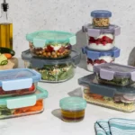 Ello Colour Lock Glass Meal Prep Storage Set