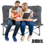 KingCamp Oversized Padded Double Camping Chair for familt