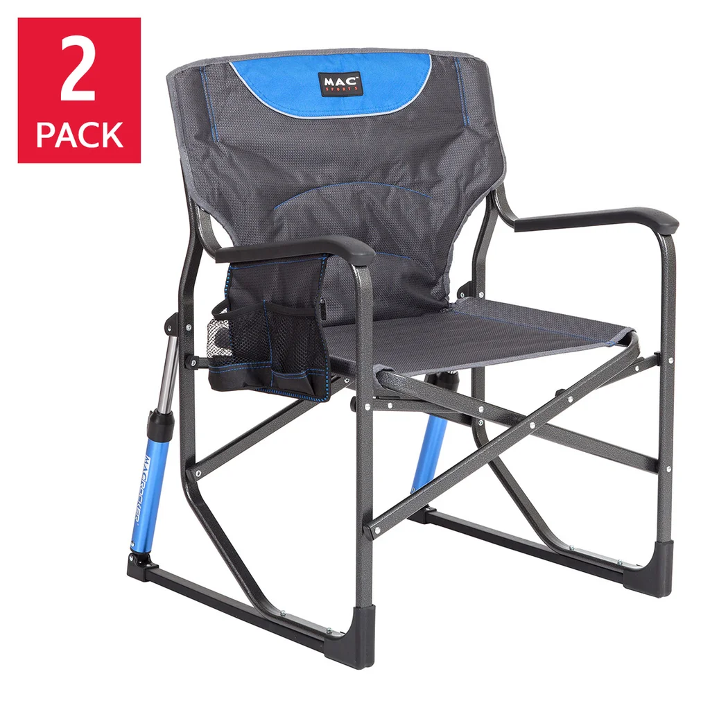 Mac Sports Rock N Lock Director Camping Chair, 2-pack Mac Sports Rock N Lock Director Camping Chair, 2-pack