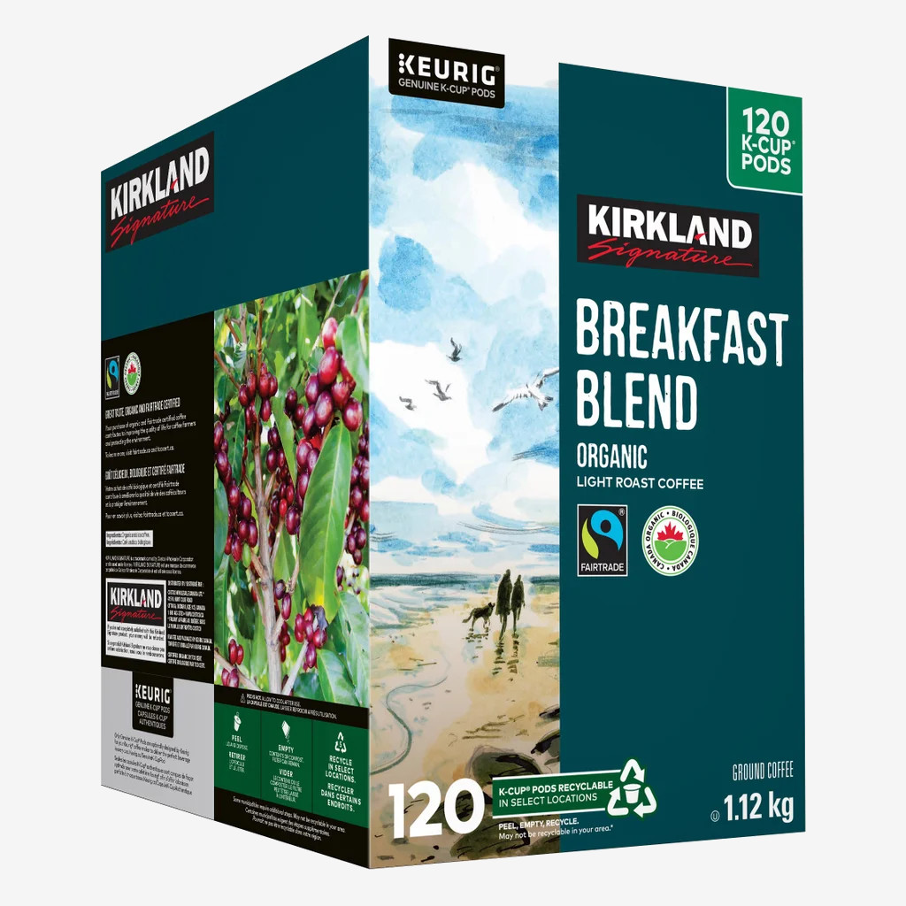 Kirkland Signature Organic Breakfast Blend K-Cup Pods, 120-Count Kirkland Signature Organic Breakfast Blend K-Cup Pods, 120-Count