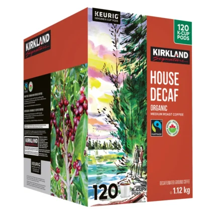 Kirkland Signature Coffee Organic House Decaf K-Cup Pod, 120