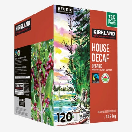 Kirkland Coffee Organic House Blend Decaf K-Cup Pods, 120-Count