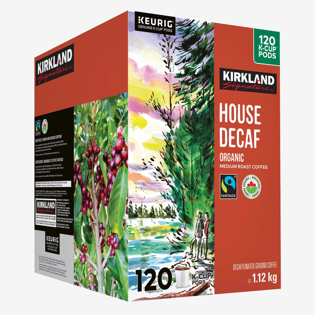 Kirkland Coffee Organic House Blend Decaf K-Cup Pods, 120-Count Kirkland Coffee Organic House Blend Decaf K-Cup Pods, 120-Count