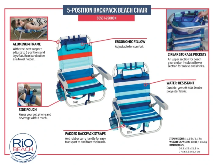 Rio Beach chair Two color option