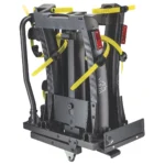 Foldable e-bike rack with wheels for easy storage and movement
