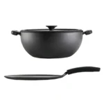 Tramontina Cast Iron Deep Kadai and Flat Tawa Cookware Set
