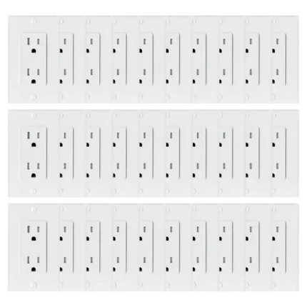 15 amp tamper proof electrical outlet with sleek modern design