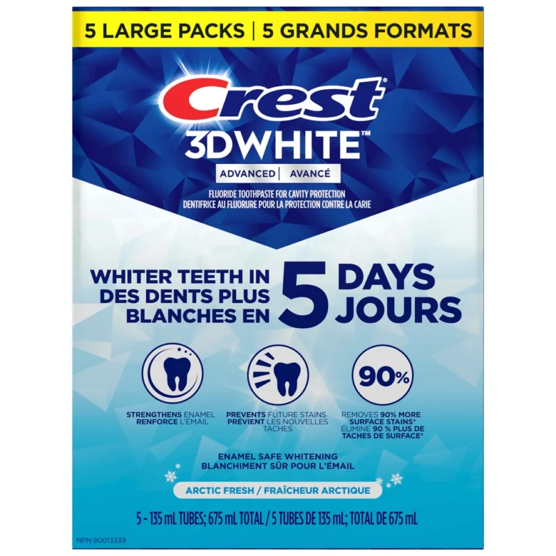 Crest 3D White Advanced, Teeth Whitening Toothpaste Arctic Fresh
