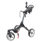 Caddytek - Auto fold/unfold Compact 3 Wheel Golf Push Cart with Cooler Bag