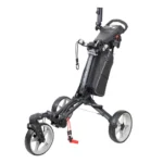 Caddytek - Auto fold/unfold Compact 3 Wheel Golf Push Cart with Cooler Bag