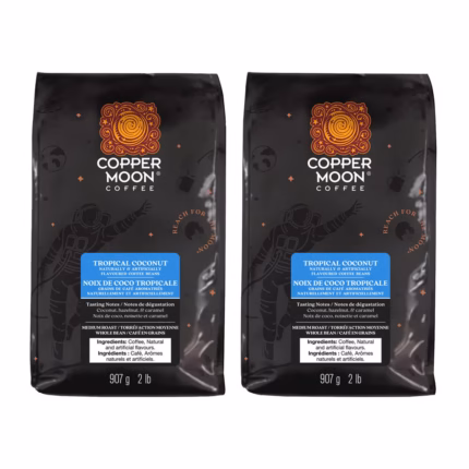 Copper Moon Whole Bean Coffee, Medium Roast Tropical Coconut Blend, 2 x 907 g