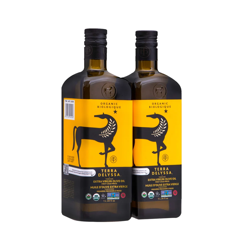 Terra Delyssa Organic Extra Virgin Olive Oil, 2 × 1 L Terra Delyssa Organic Extra Virgin Olive Oil, 2 × 1 L