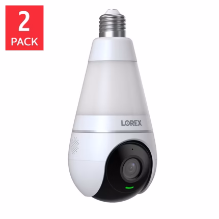 Lorex 2K Wi-Fi Smart Security Camera Lightbulb, 2-pack