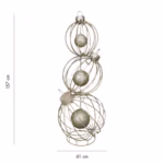 1.57m (5.15ft) Stacked Ornaments with Rotating Glitter Spheres