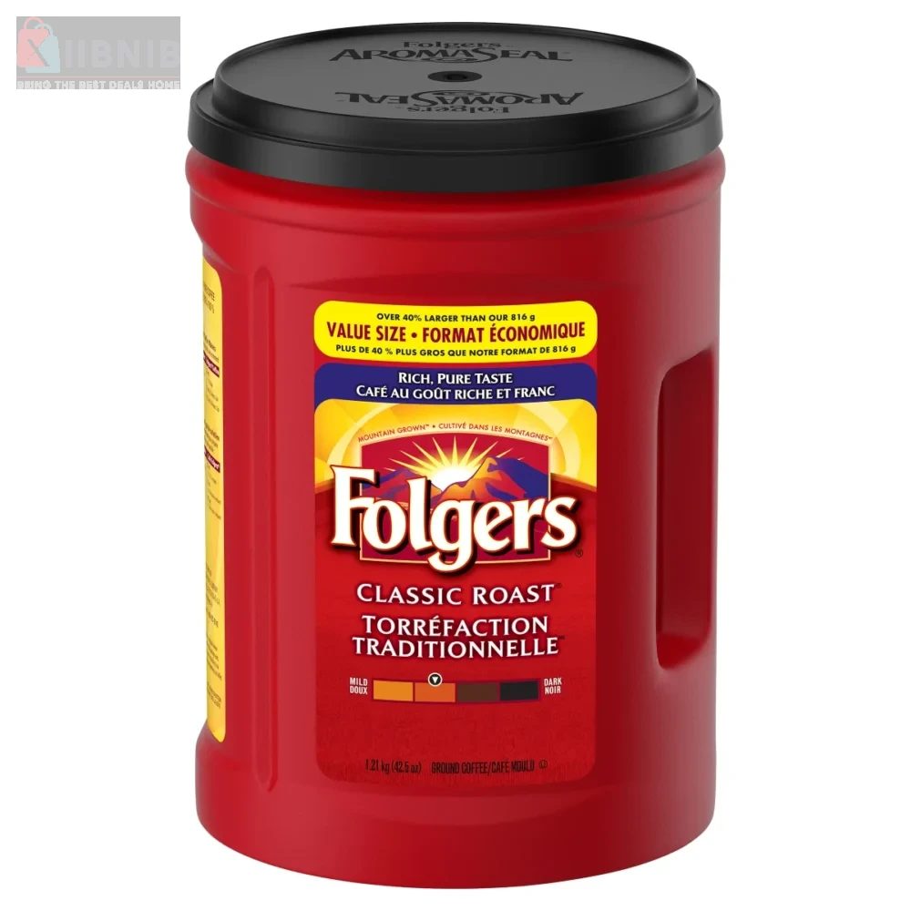 Folger  Cla ic Roa t Ground Coffee, 1.21 kg – Ground Coffee & Whole Bean | XIIBNIB