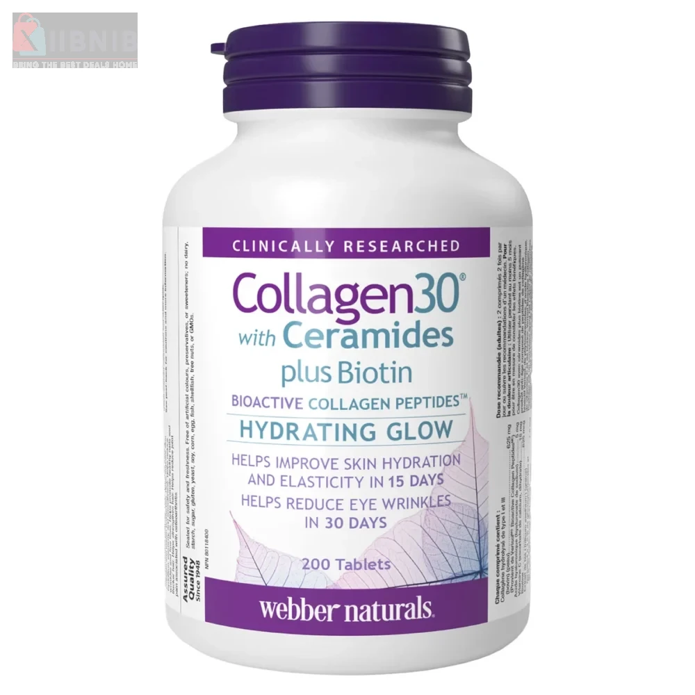 Webber Natural  Collagen with Ceramide  plu  Biotin, 200 Tablet  – Collagen & Protein | XIIBNIB