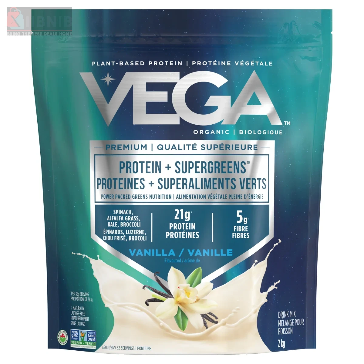 Vega Organic Vanilla Protein & Green  Powder, 2 kg – Collagen & Protein | XIIBNIB