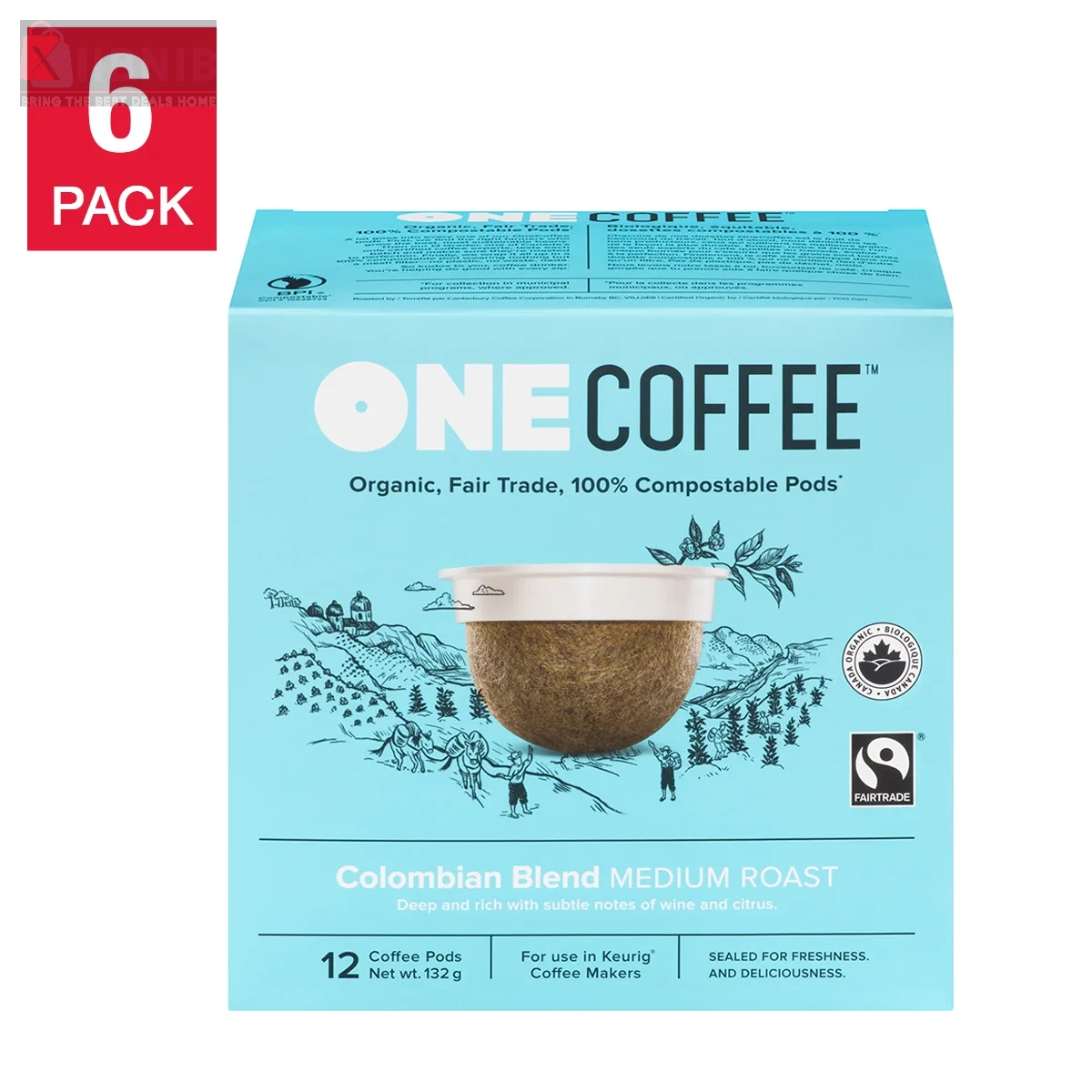 OneCoffee Organic Colombian Fairtrade K-Cup Pod , 72-Count – Coffee Pod  & K-Cup  | XIIBNIB