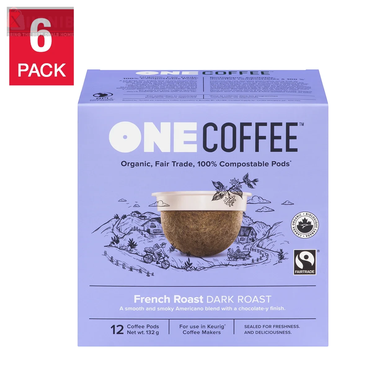 OneCoffee Organic French Roa t Fairtrade K-Cup Pod , 72-Count – Coffee Pod  & K-Cup  | XIIBNIB