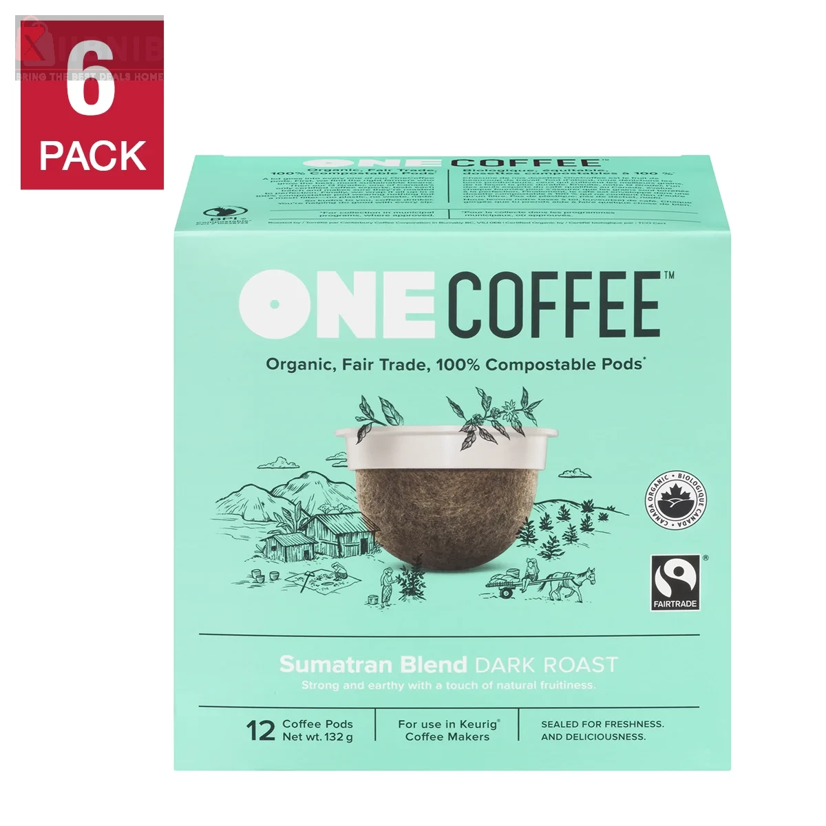 OneCoffee Organic Sumatran Fairtrade K-Cup Pod , 72-Count – Coffee Pod  & K-Cup  | XIIBNIB