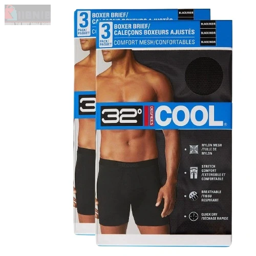 32 Degree  Men'  Comfort Me h Boxer Brief, 6-pack – Underwear & Boxer  | XIIBNIB