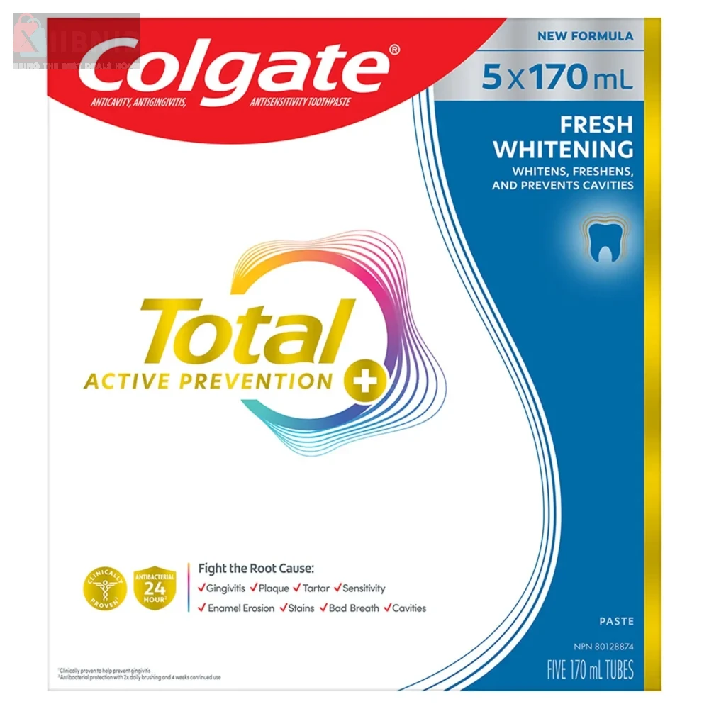 Colgate Active Prevention Plu  Whitening Toothpa te, 5 X 170 mL – Oral Care | XIIBNIB