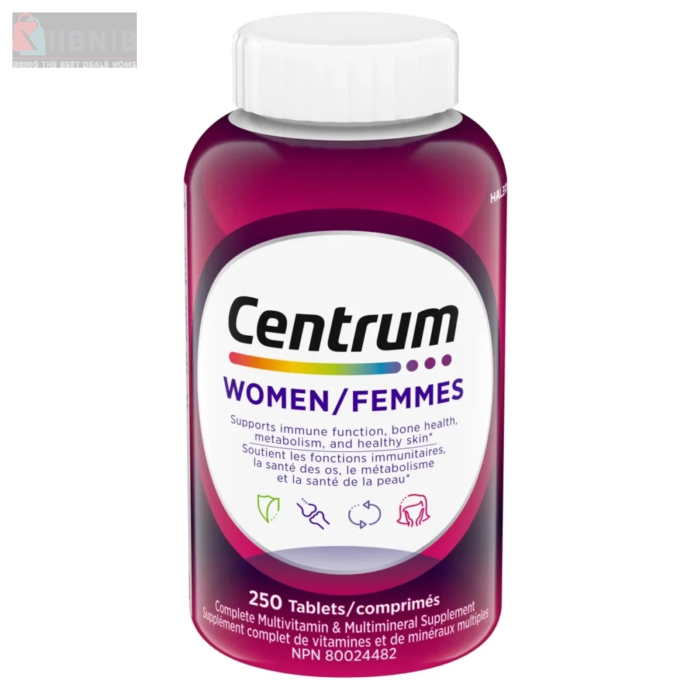 Centrum Women Multivitamin Supplement, 250 Tablet  – Vitamin  & Supplement  | XIIBNIB