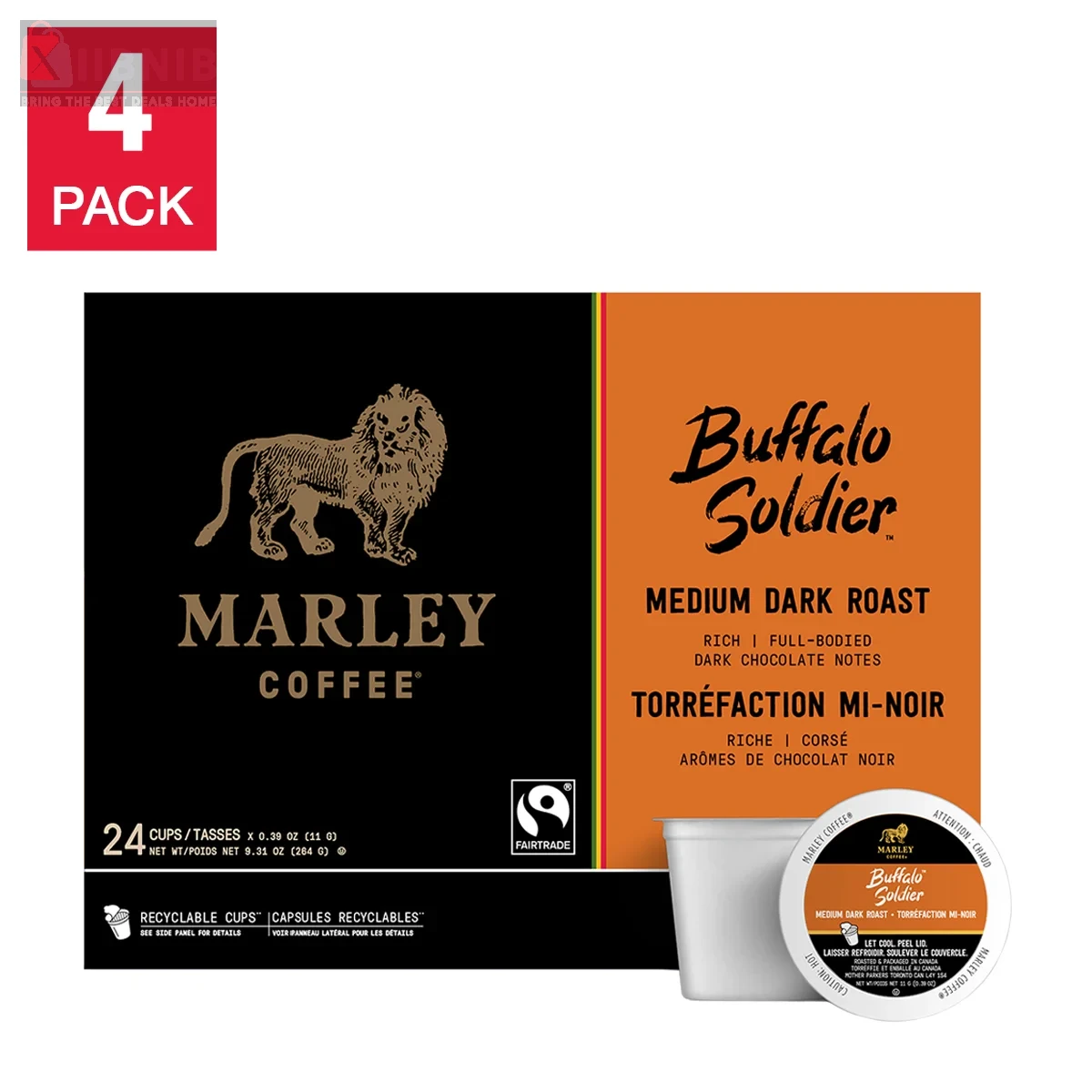 Marley Coffee Buffalo Soldier Medium Dark Roa t K-Cup Pod , 96-Count – Coffee Pod  & K-Cup  | XIIBNIB