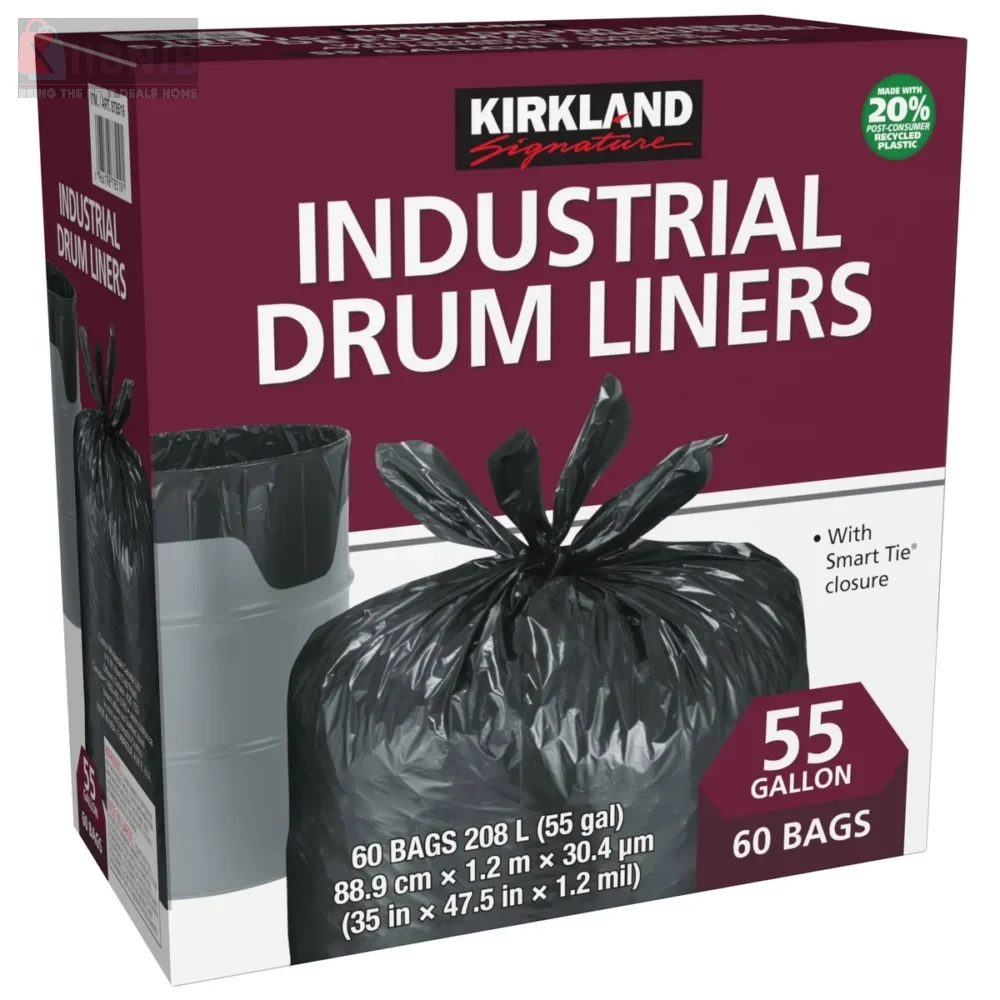 Kirkland Signature Smart Tie Indu trial Drum Liner , 60-pack – Cleaning Supplie  | XIIBNIB