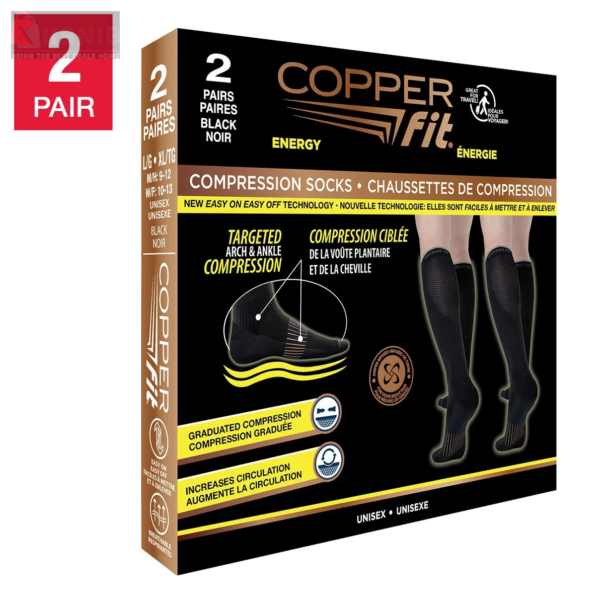 Copper Fit Uni ex Compre ion Sock , 2-pair – Vitamin  & Supplement  | XIIBNIB