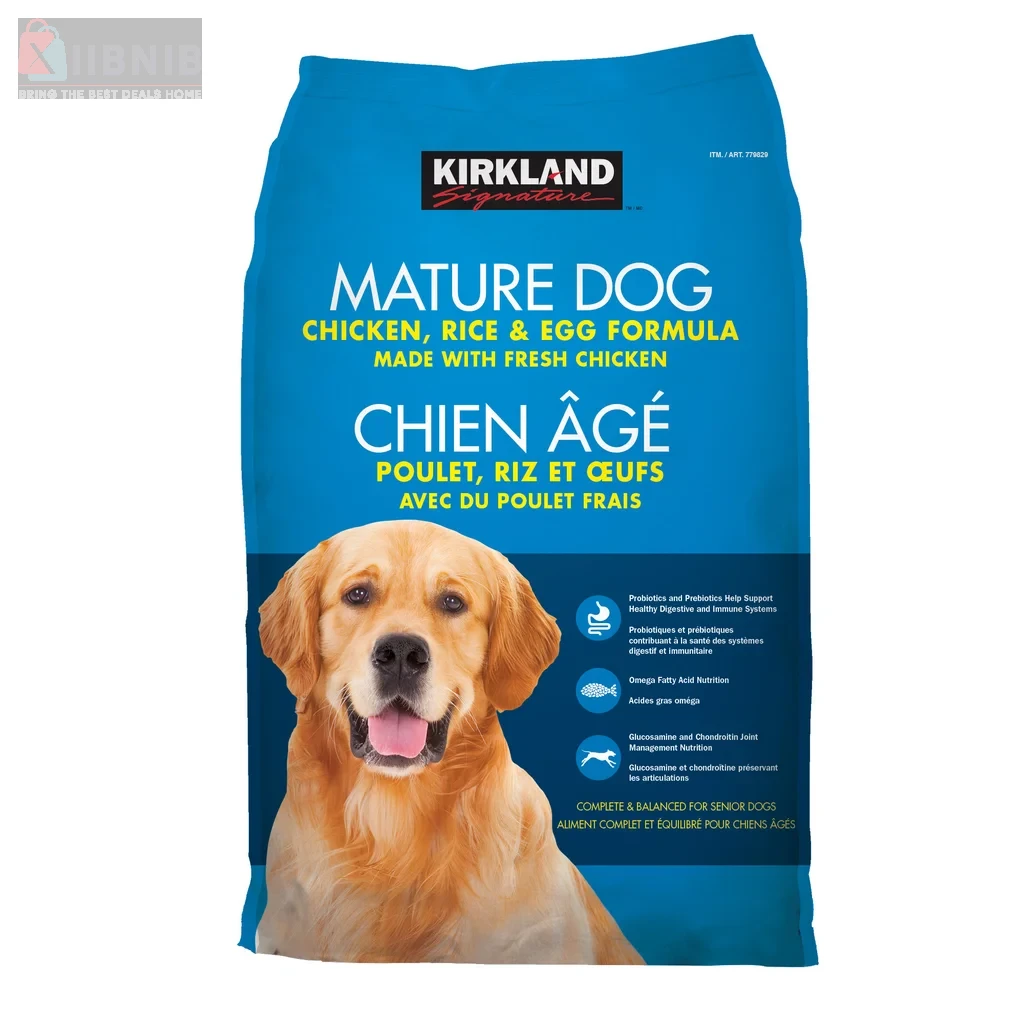 Kirkland Chicken Rice and Egg Mature Dog Food 18.1kg – Dog Food | XIIBNIB