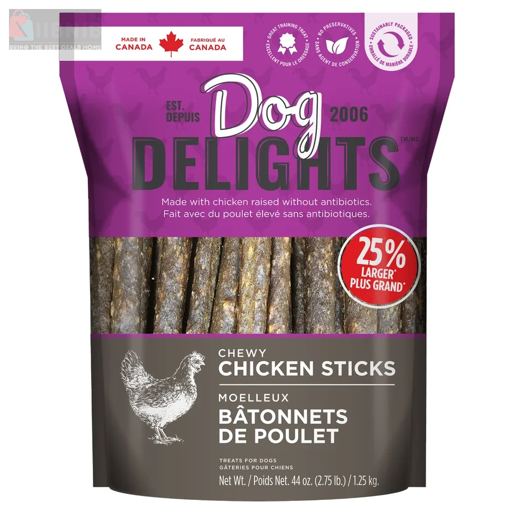 Dog Delight  Chicken Stick  Dog Treat  1.25kg 2-Pack – Dog Treat  & Chew  | XIIBNIB