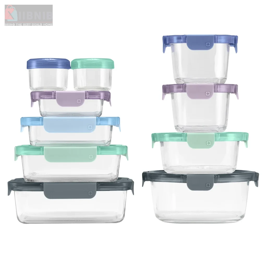 Ello Colour Lock Gla  Meal Prep Storage Set – Storage & Kitchen Organization | XIIBNIB
