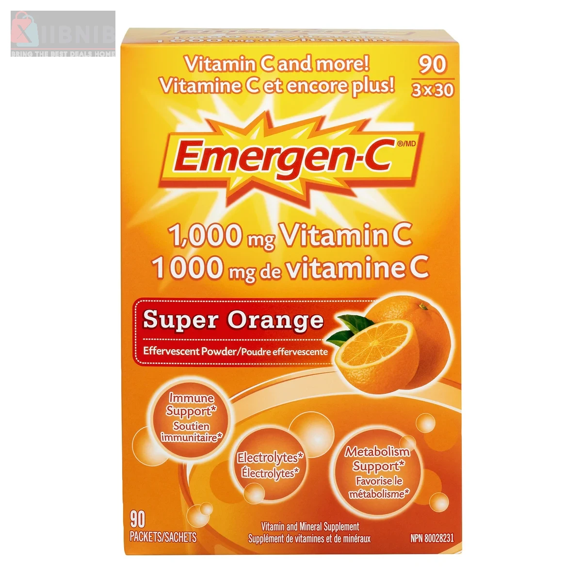 Emergen-C Super Orange, 1000mg Vitamin C – Vitamin  & Supplement  | XIIBNIB
