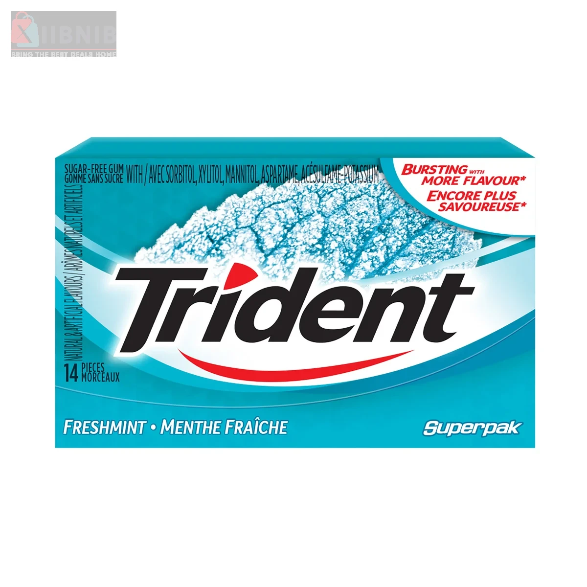 Trident Sugar-free Fre hmint Gum, 12 × 14 piece  – Grocery & Hou ehold | XIIBNIB