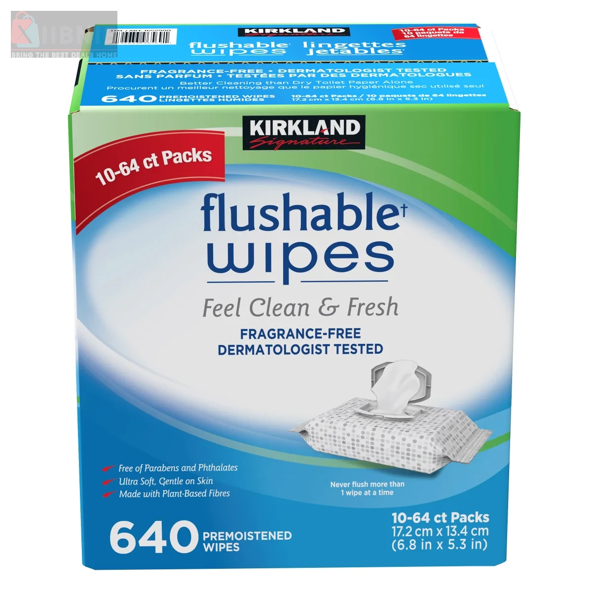 Kirkland Signature Flu hable Wipe , 640 Wipe  – Cleaning Supplie  | XIIBNIB