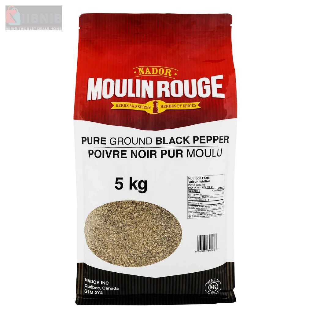 Moulin Rouge Pure Ground Black Pepper, 5 kg – Grocery & Hou ehold | XIIBNIB