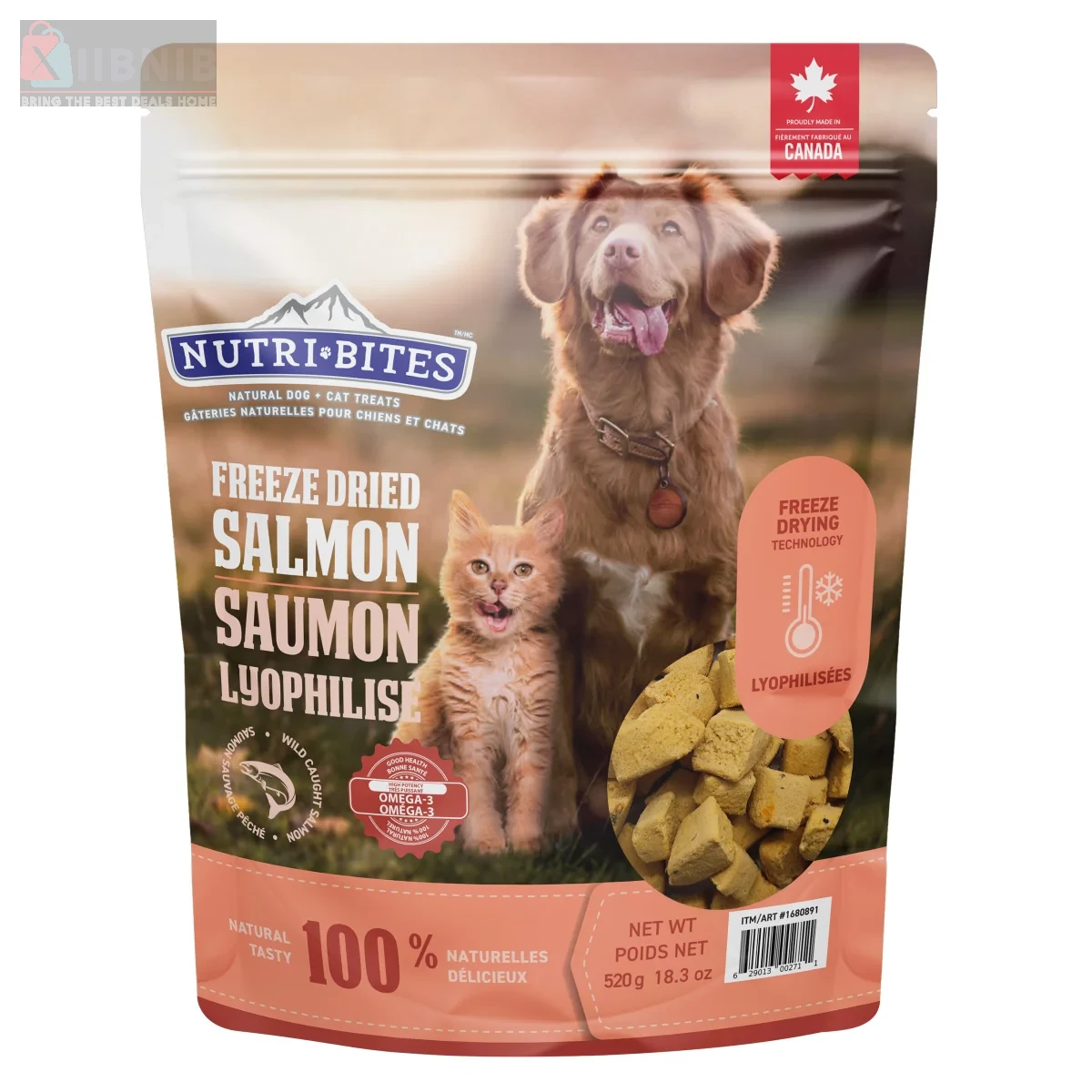 Nutribite  Freeze Dried Salmon 520g – Dog Treat  & Chew  | XIIBNIB