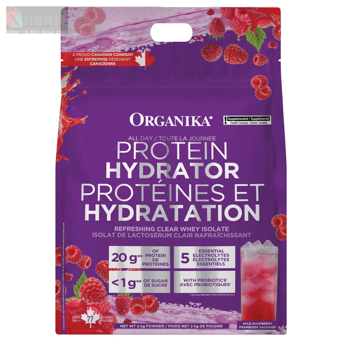Organika Protein Hydrator, Ra pberry, 2 kg – Collagen & Protein | XIIBNIB