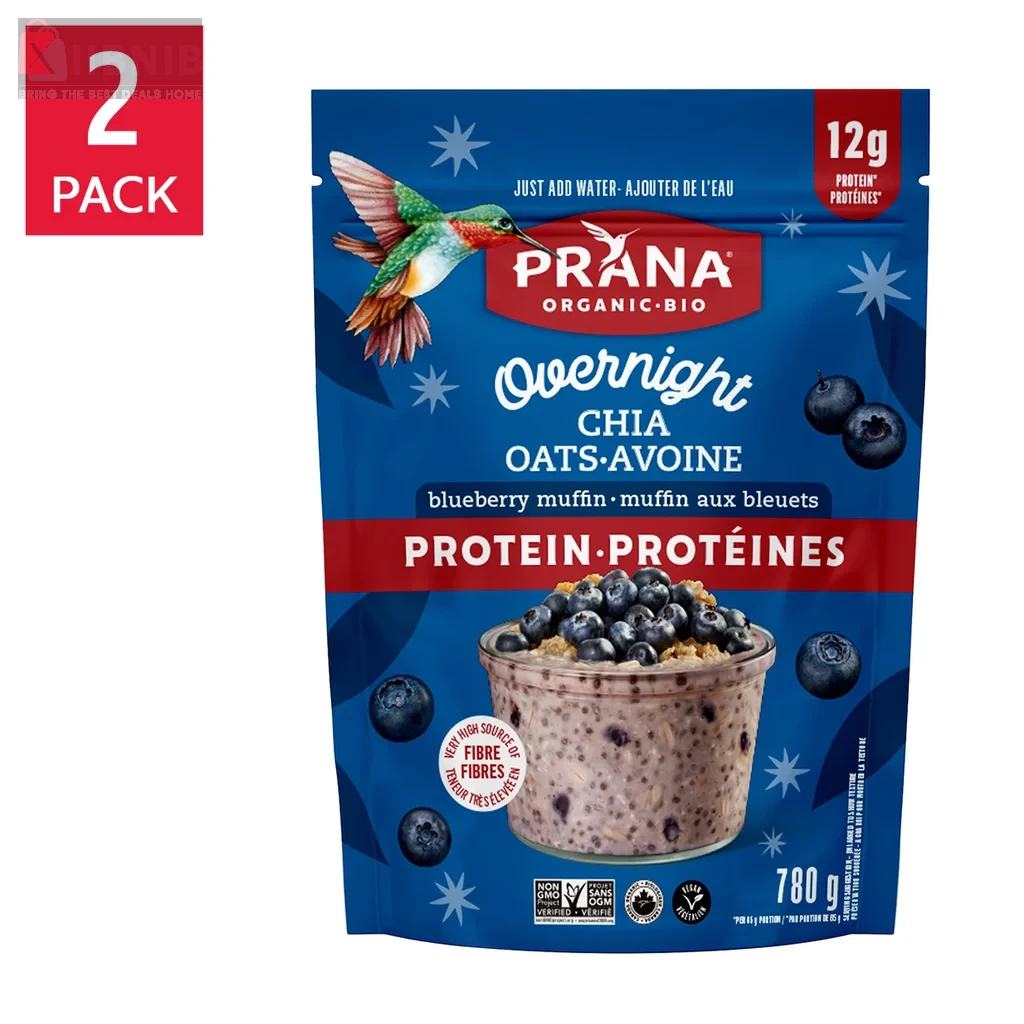 Prana Overnight Protein Chia Oat , 2 × 780 g – Grocery & Hou ehold | XIIBNIB