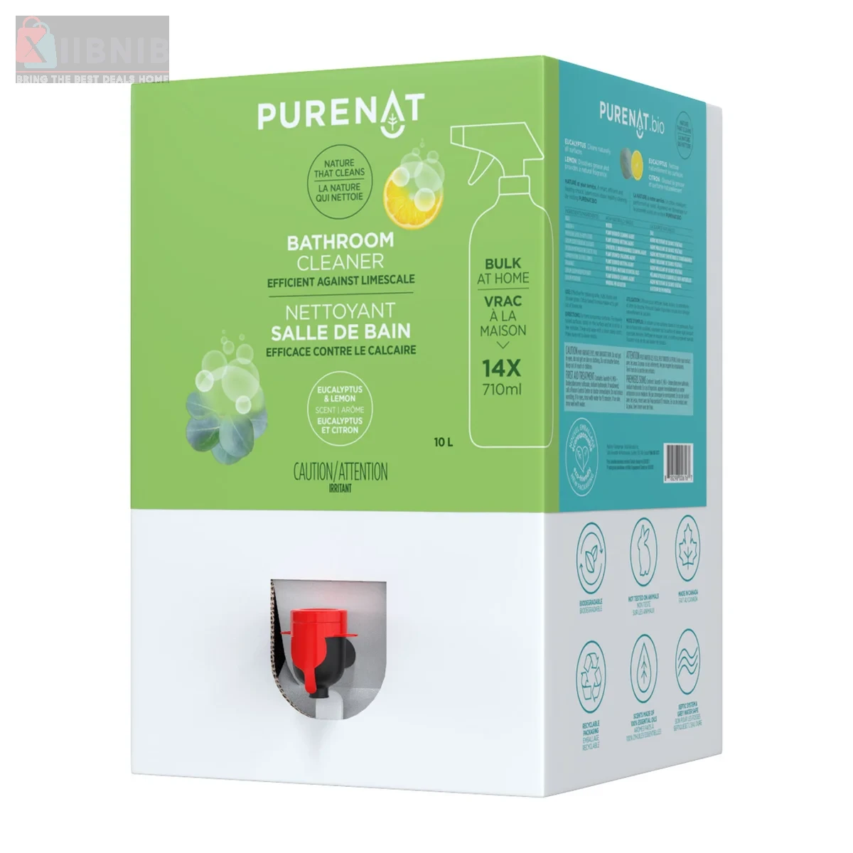 Purenat Bathroom Cleaner Bulk Refill 10L – Grocery & Hou ehold | XIIBNIB