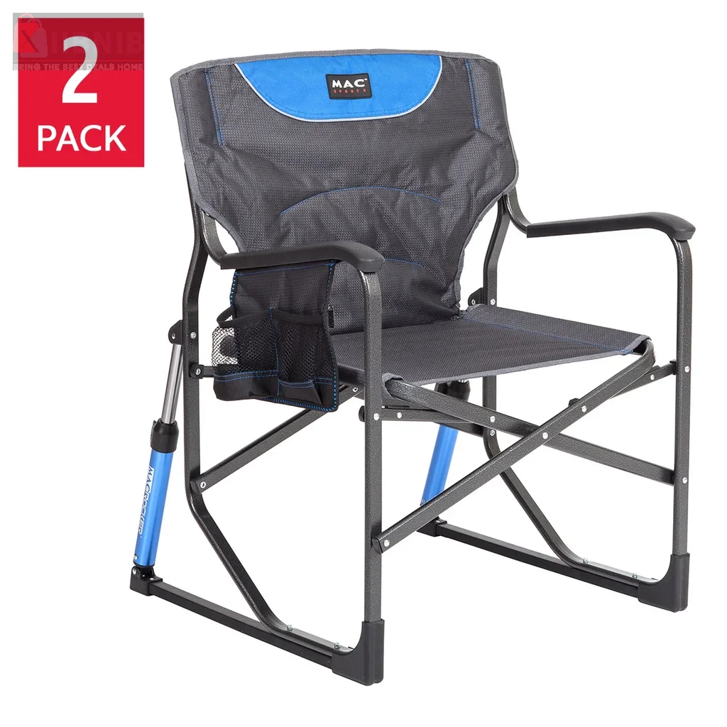 Mac Sport  Rock N Lock Director Camping Chair, 2-pack – Outdoor Living | XIIBNIB