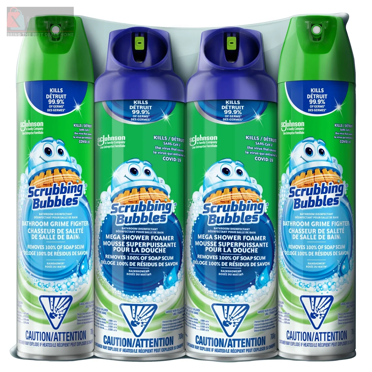 Scrubbing Bubble  Bathroom Grime Fighter Mega Shower Foamer 4 Pack – Grocery & Hou ehold | XIIBNIB